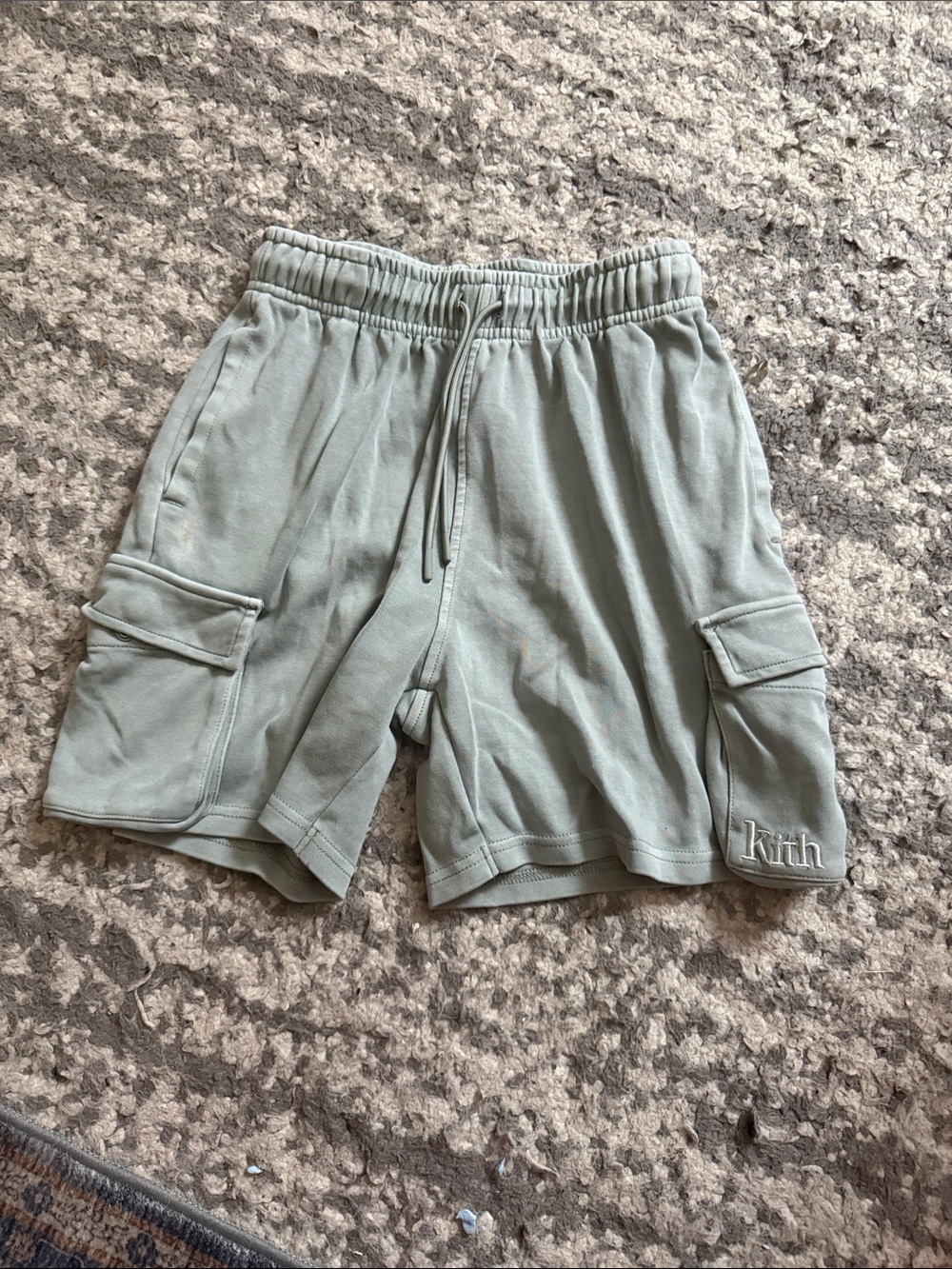 Kith Cargo Sweat Shorts in Sage Green
